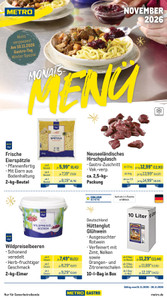 METRO Prospekt - Monats-Menü November 2026