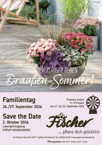 Gärtnerei Fischer Prospekt - Familientag - Save the Date