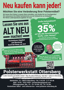 Polsterwerkstatt Ottersberg Prospekt - Angebote ab 18.09.