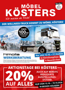 Möbel Kösters Prospekt - Der Wellness-Truck kommt
