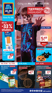 ALDI SÜD Prospekt - Gültig von Mo. 12.10. – Sa. 17.10.