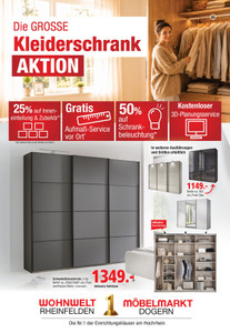 Wohnwelt Rheinfelden Prospekt - Kleiderschrank Aktion