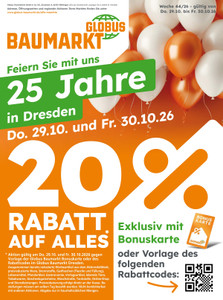 Globus Baumarkt Prospekt - Angebote ab 26.10.