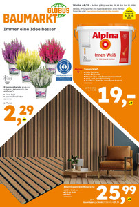 Globus Baumarkt Prospekt - Angebote ab 26.10.