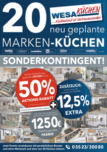 WESA Einrichtungshaus Prospekt - Markenküchen