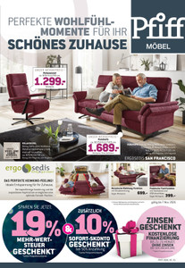 Pfiff Möbel Prospekt - Angebote ab 09.10.