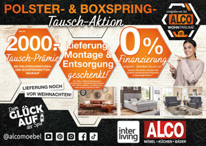 Alco Möbel & Küchen Prospekt - Polster- & Boxspring-Tausch-Aktion
