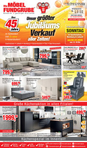 Die Möbelfundgrube Prospekt - Unser größter Jubiläumsverkauf aller Zeiten!