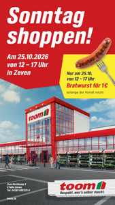 toom Baumarkt Prospekt - Sonntag Shoppen in Zeven!