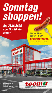 toom Baumarkt Prospekt - Sonntag Shoppen in Hof!