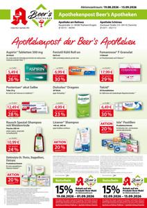 Beer's Apotheken Prospekt - Apothekenpost der Beer's Apotheken