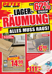 Petex Prospekt - PETEX Lagerräumung