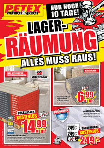 Petex Prospekt - Lagerräumung - Alles muss raus!
