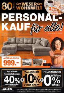 Weser Wohnwelt Prospekt - Weser-Wohnwelt