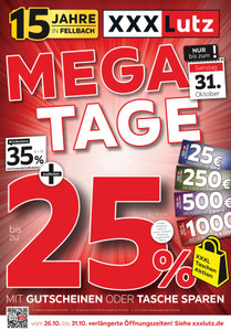 XXXLutz Prospekt - Mega Tage