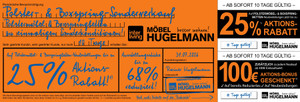 Möbel Hugelmann Prospekt - 25% Aktionsrabatt