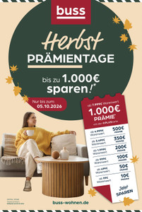 buss wohnen Prospekt - Herbst Prämientage