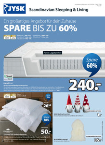 JYSK Prospekt - Spare bis zu 60%