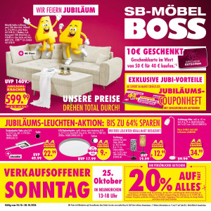 Möbel Boss Prospekt - Angebote ab 24.10.