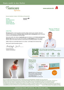 SANICARE Prospekt - Rheuma-Flyer Herbst 2026