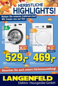 Langenfeld Elektro-Hausgeräte Prospekt - HERBSTLICHE HIGHLIGHTS!