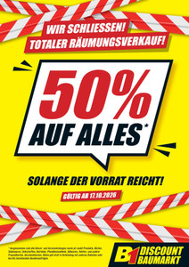 B1 Discount Baumarkt Prospekt - Wir Schliessen! Neubrandenburg