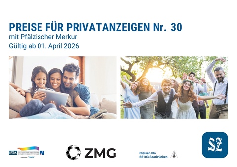 SZ Privatpreisliste, gültig ab 01.04.2026