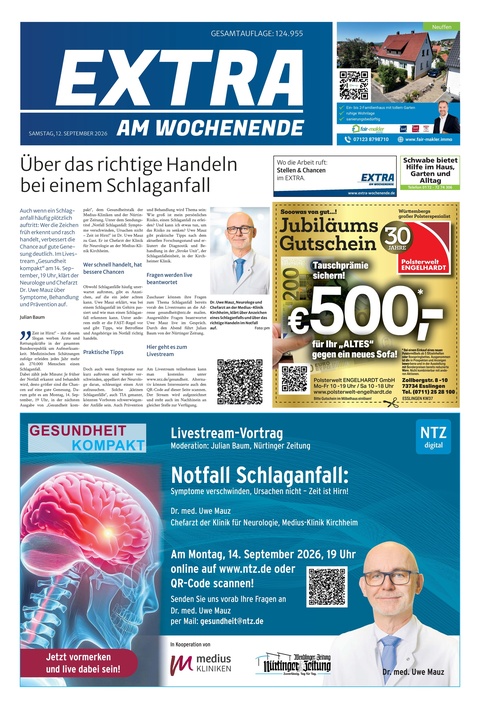 Extra am Wochenende Nürtingen 12.09.2026