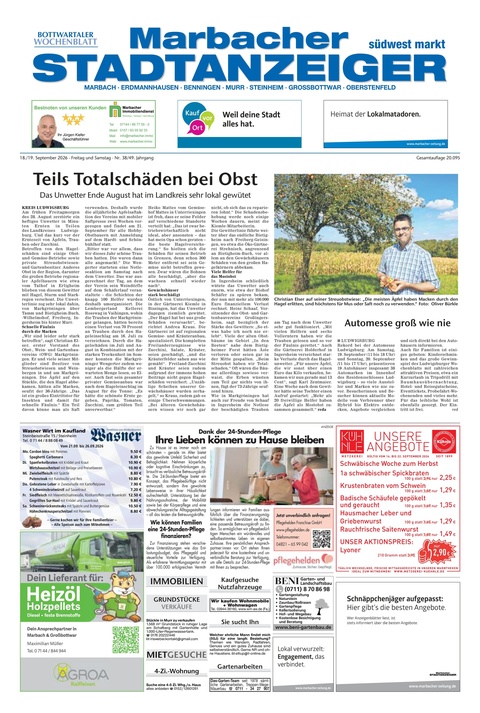 Marbacher Stadtanzeiger 18.09.2026